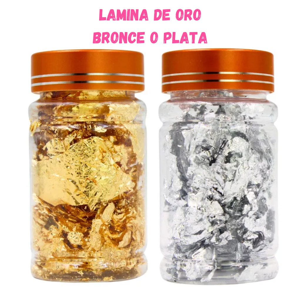 FRASCO DE LAMINA DE ORO PLATA O BRONCE KALANZI (KLZ-Y028)